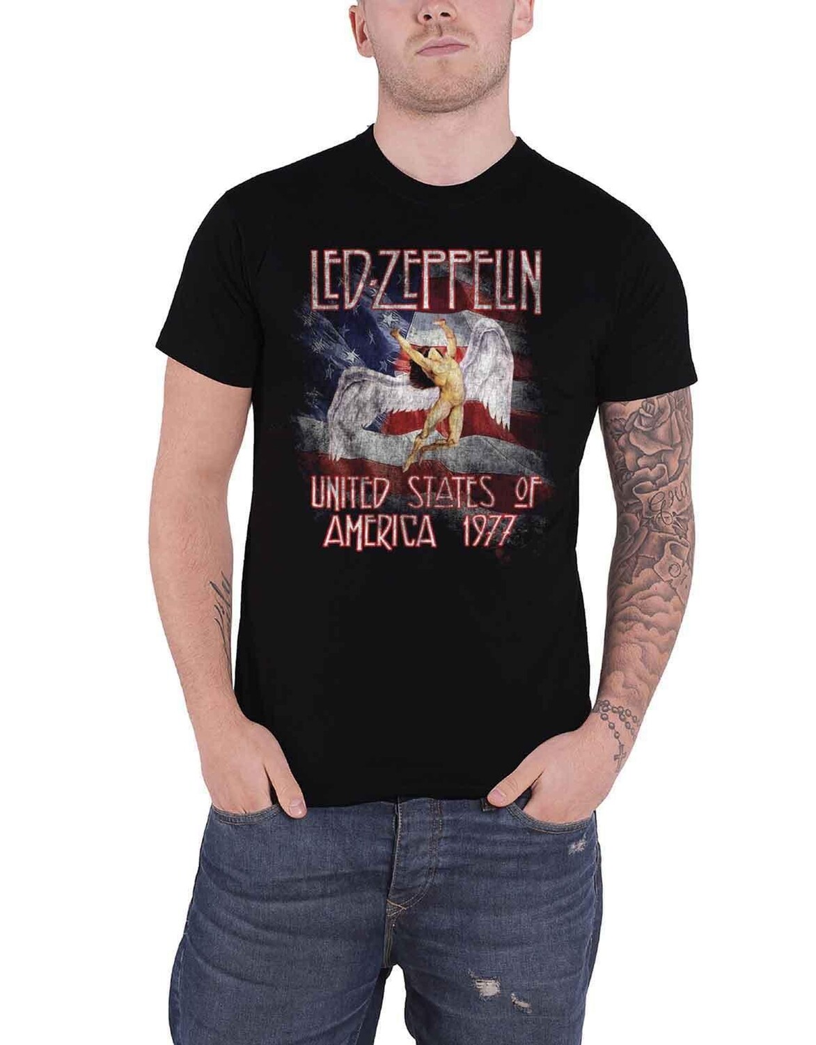 Футболка Stars N Stripes USA 77 Led Zeppelin, черный 
Футболка Stars N Stripes USA 77 Led Zeppelin, черный