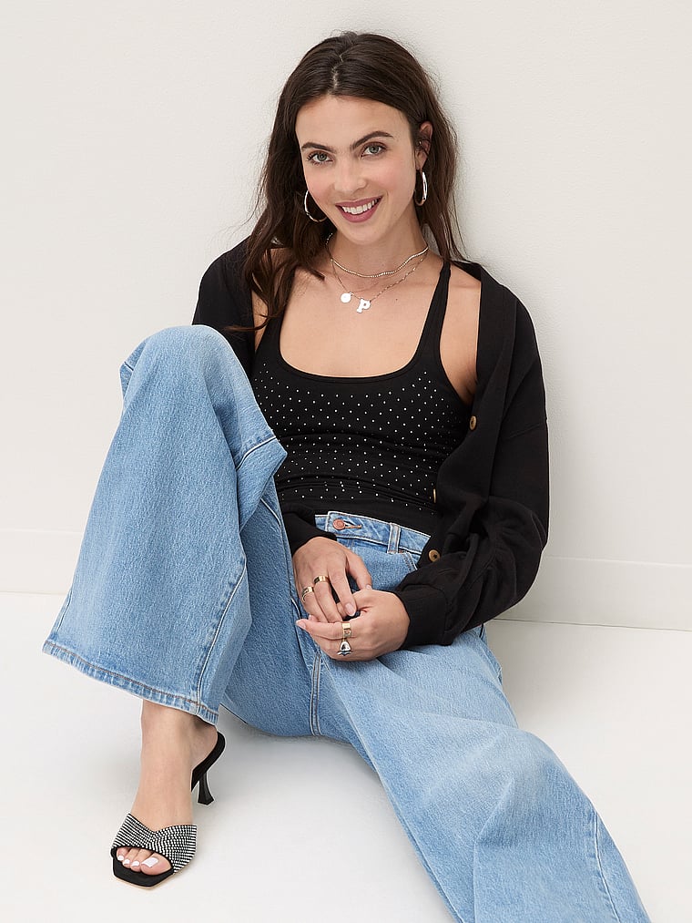 Хлопковая майка с квадратным вырезом на весь день Pink, черный
Хлопковая майка с квадратным вырезом на весь день Pink, черный