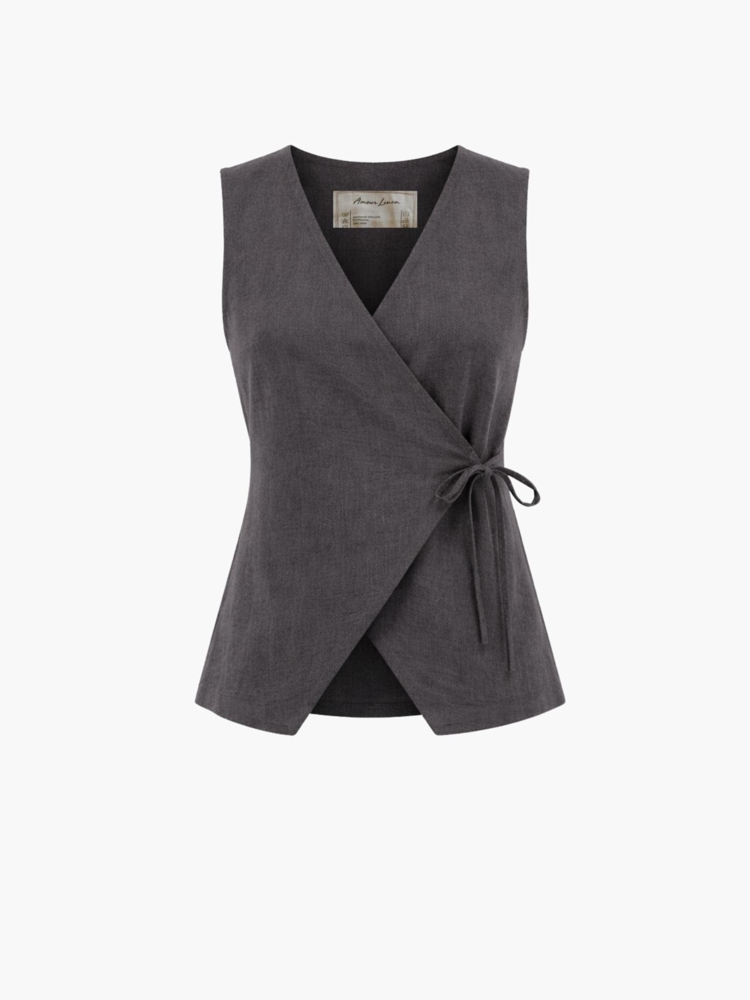 AmourLinen Топ 'Blanca' в сером цвете
AmourLinen Топ 'Blanca' в сером цвете