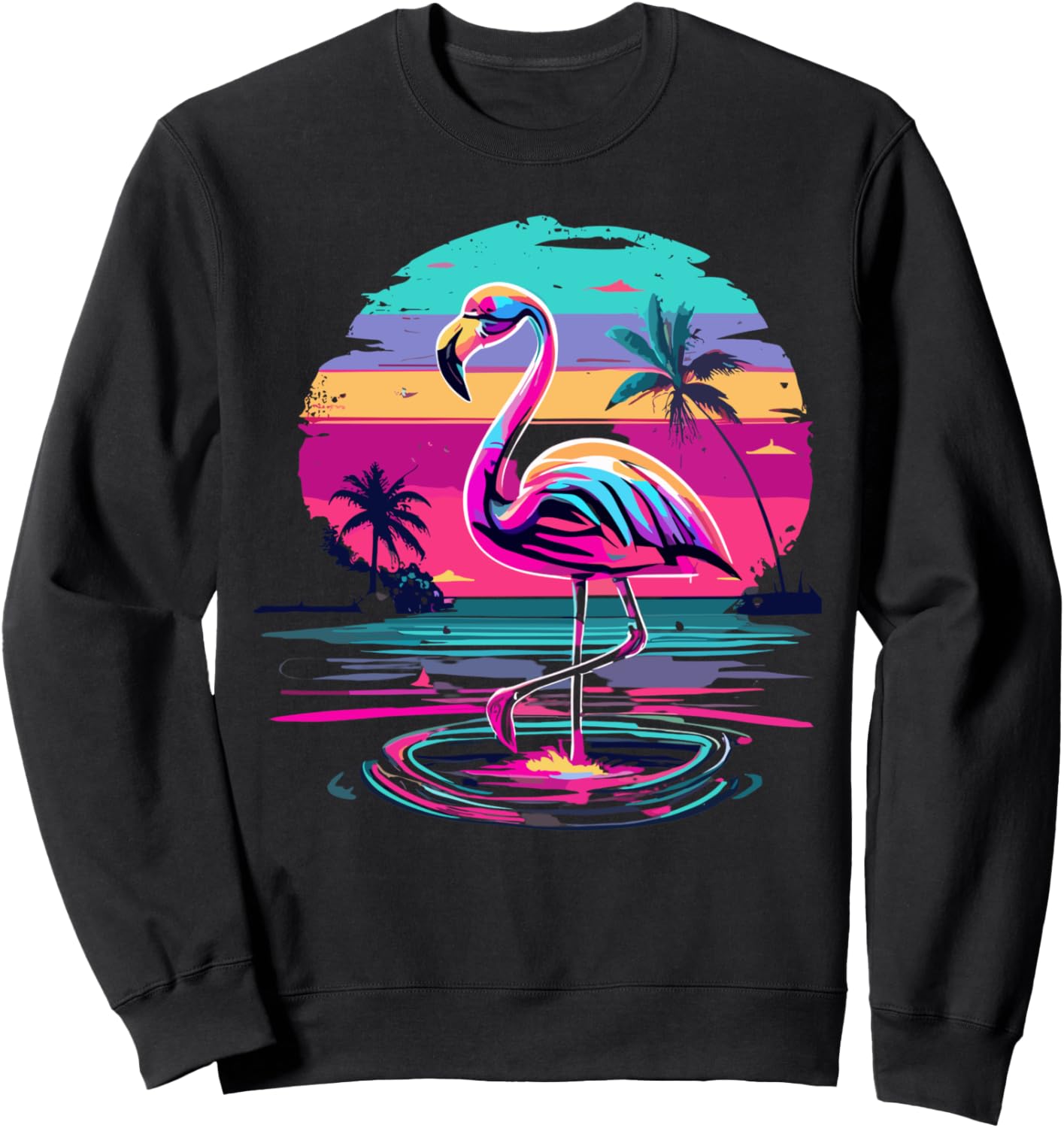 Толстовка в стиле ретро с изображением фламинго и пейзажа 80-х годов Flamingo Retro Sunset Co., черный
Толстовка в стиле ретро с изображением фламинго и пейзажа 80-х годов Flamingo Retro Sunset Co., черный
