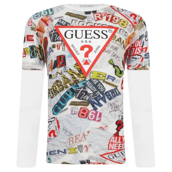Блузка стандартного кроя Guess, белый 
Блузка стандартного кроя Guess, белый