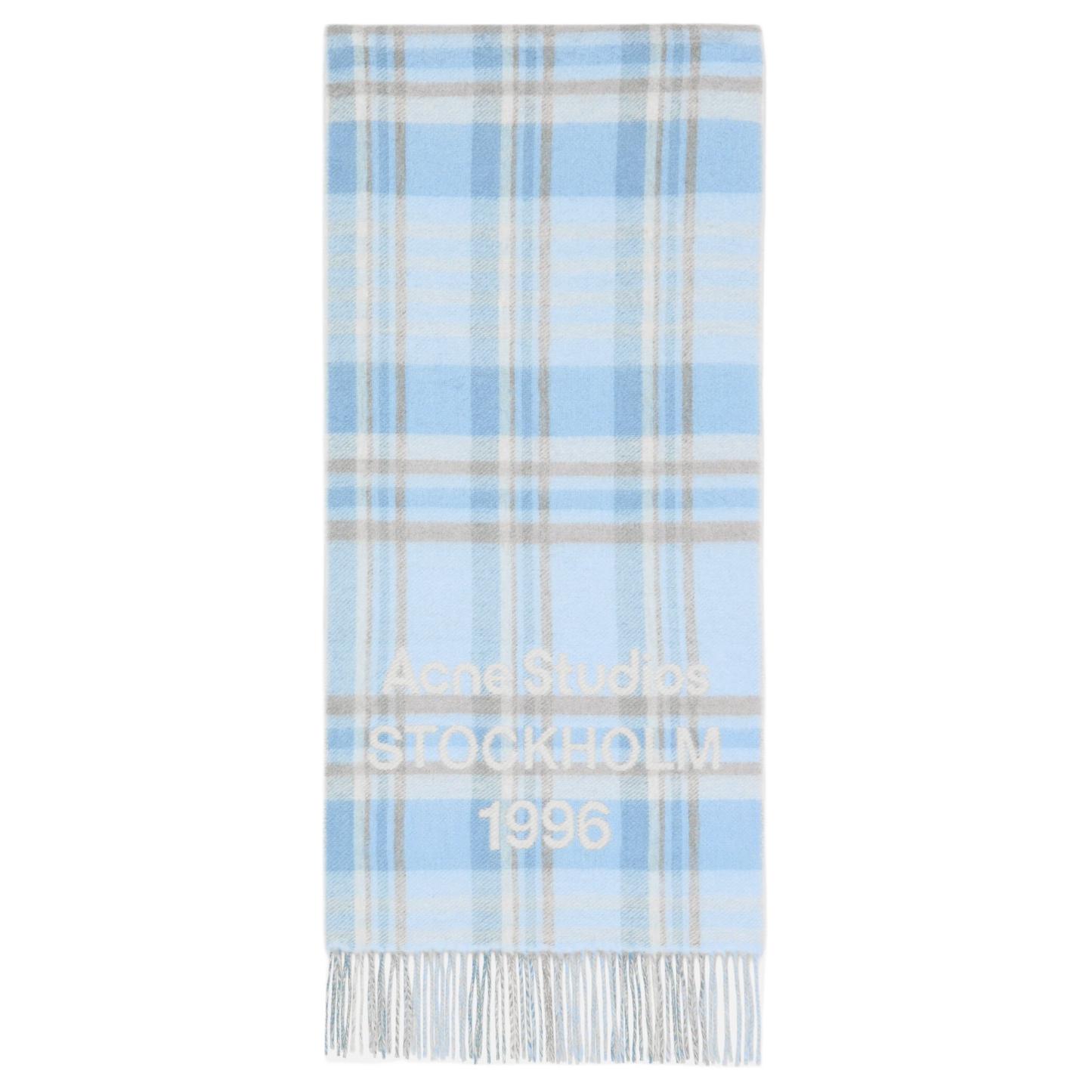 Шарф в клетку с бахромой Acne Studios, aqua синий/бежевый
Шарф в клетку с бахромой Acne Studios, aqua синий/бежевый