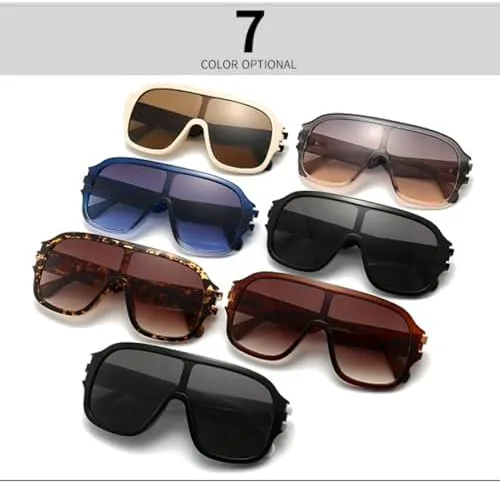 Крупные квадратные солнцезащитные очки с одной линзой для мужчин и женщин, модные очки-маски с защитой от УФ-излучения в винтажном стиле MTZJH, C5black-white
Крупные квадратные солнцезащитные очки с одной линзой для мужчин и женщин, модные очки-маски с защитой от УФ-излучения в винтажном стиле MTZJH, C5black-white