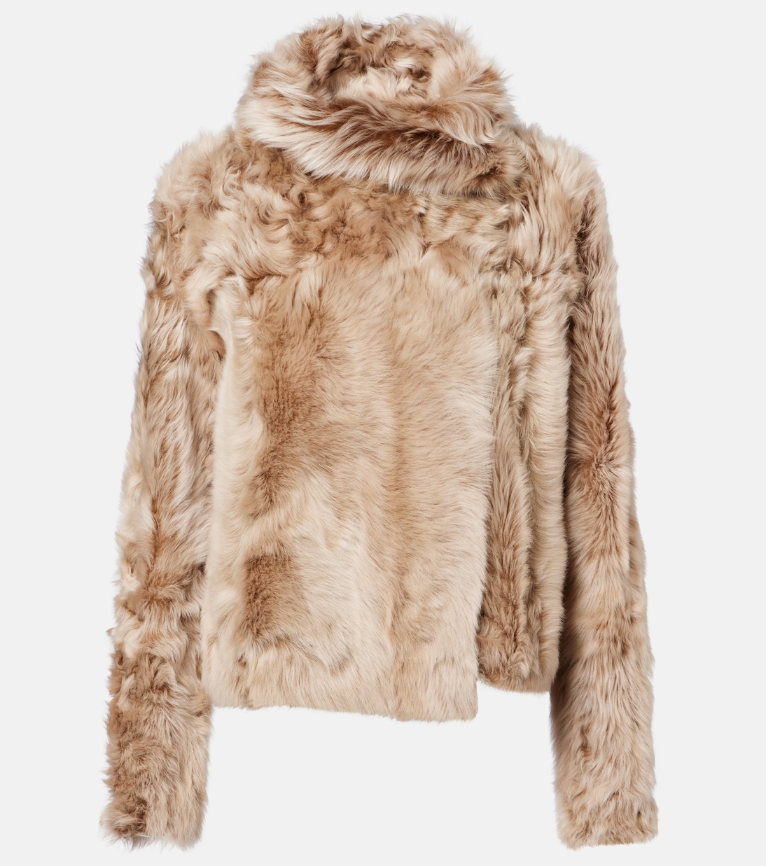 Двусторонняя куртка-обертка из овчины Yves Salomon, Chai Latte
Двусторонняя куртка-обертка из овчины Yves Salomon, Chai Latte