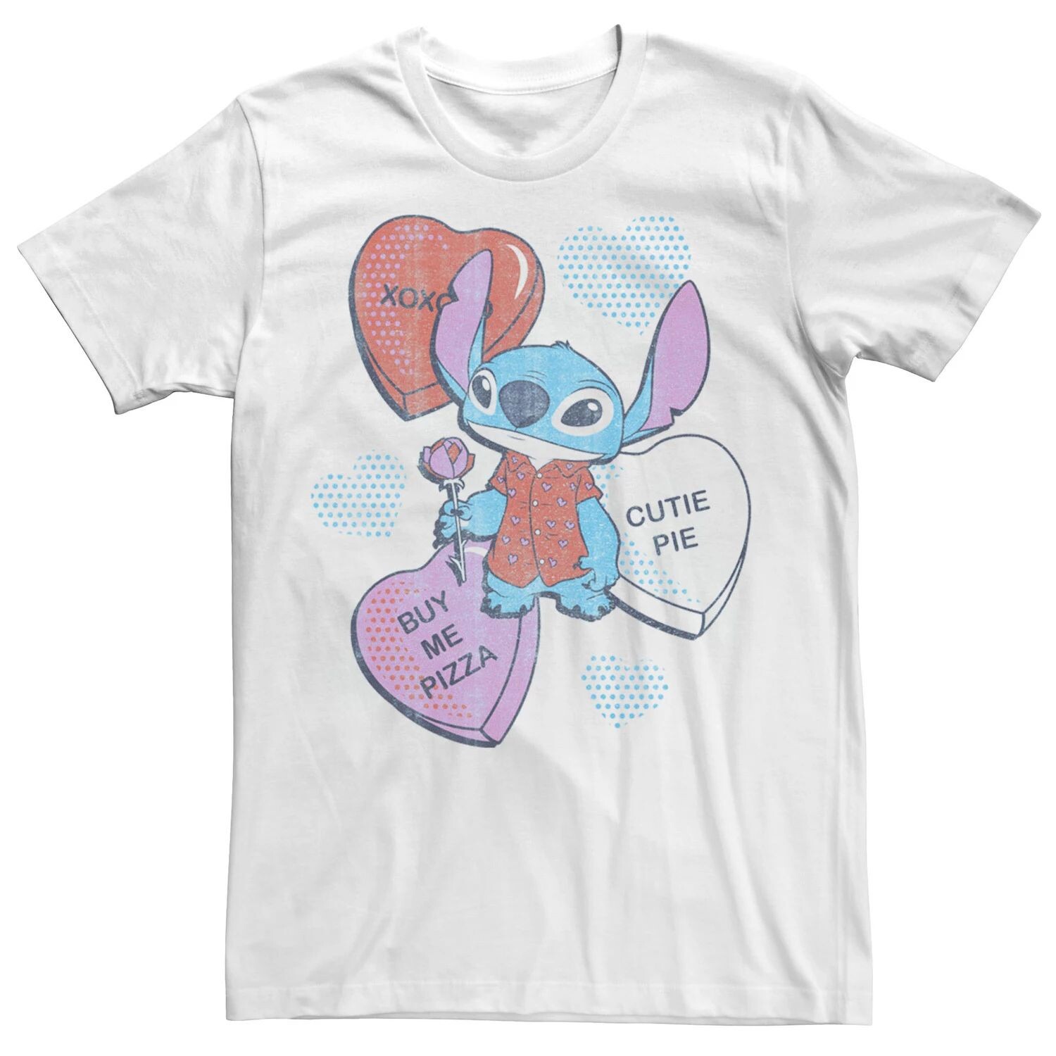Мужская футболка Disney Lilo & Stitch Valentine's Day Stitch Candy Hearts Licensed Character
Мужская футболка Disney Lilo & Stitch Valentine's Day Stitch Candy Hearts Licensed Character