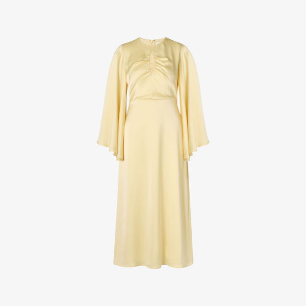 Платье миди Malina Isadora из сатина с широкими рукавами, лимонный
Платье миди Malina Isadora из сатина с широкими рукавами, лимонный