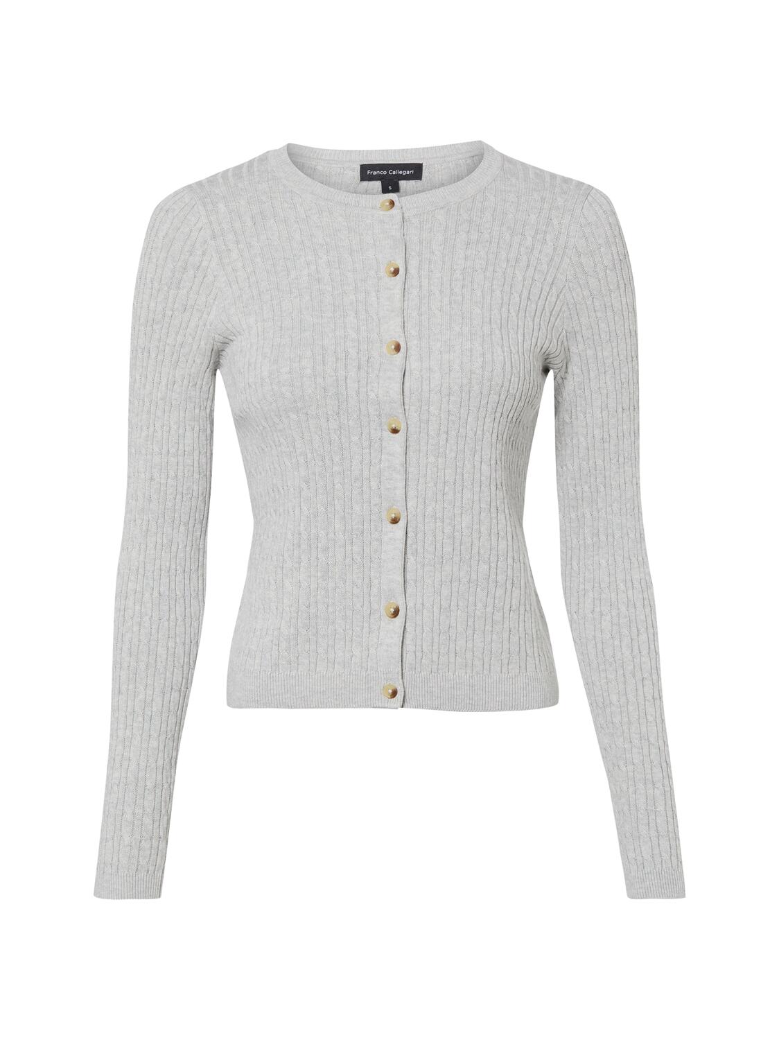 Franco Callegari Вязаный кардиган светло-серого цвета
Franco Callegari Вязаный кардиган светло-серого цвета
