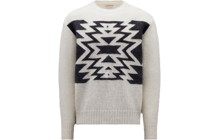 Свитер с узором интарсия Moncler, белый
Свитер с узором интарсия Moncler, белый