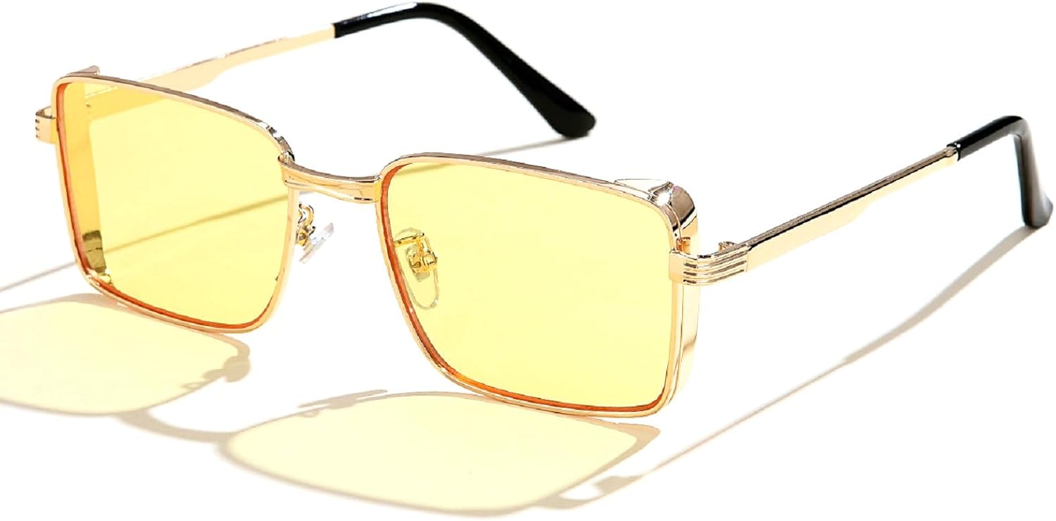 Классические квадратные панк-солнцезащитные очки класса люкс для мужчин и женщин, ретро прямоугольные панк-очки в металлической оправе, солнцезащитные очки UV400 mincl, Yellow
Классические квадратные панк-солнцезащитные очки класса люкс для мужчин и женщин, ретро прямоугольные панк-очки в металлической оправе, солнцезащитные очки UV400 mincl, Yellow
