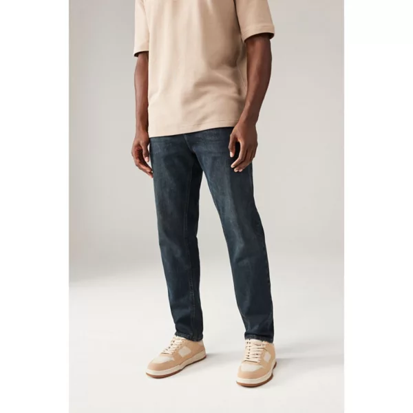 Мужские темно-синие джинсы прямого кроя из винтажной ткани стретч, аутентичные Next, синий
Мужские темно-синие джинсы прямого кроя из винтажной ткани стретч, аутентичные Next, синий