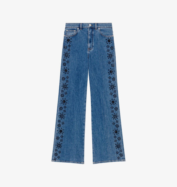 Джинсы из денима с вышивкой стразами Maje, синий
Джинсы из денима с вышивкой стразами Maje, синий