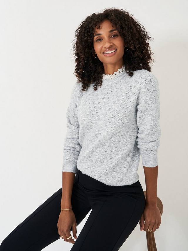 Джемпер из полушерстяной ткани pointelle с кружевной отделкой Crew Clothing, цвет Light Grey
Джемпер из полушерстяной ткани pointelle с кружевной отделкой Crew Clothing, цвет Light Grey