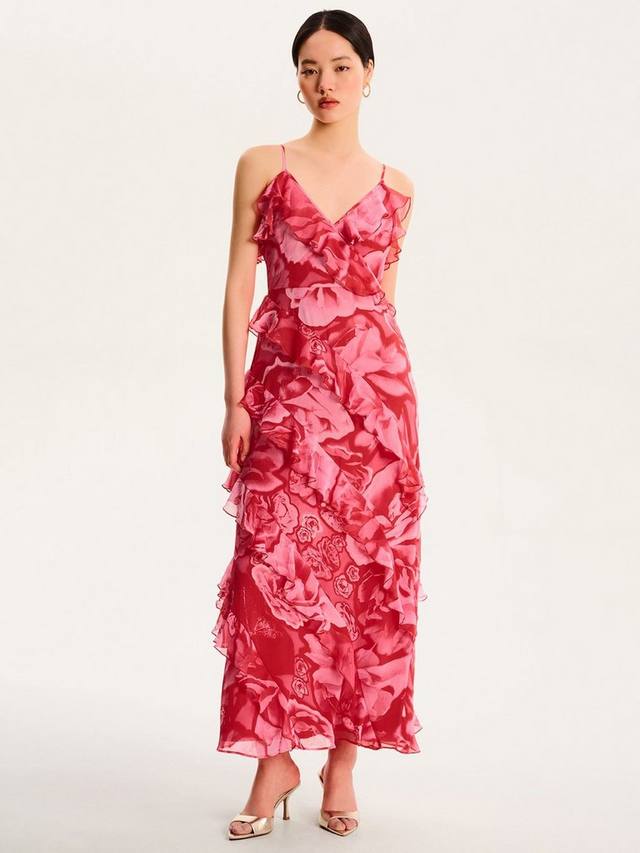 Женское платье с цветочным принтом и рюшами OMNES, Red
Женское платье с цветочным принтом и рюшами OMNES, Red