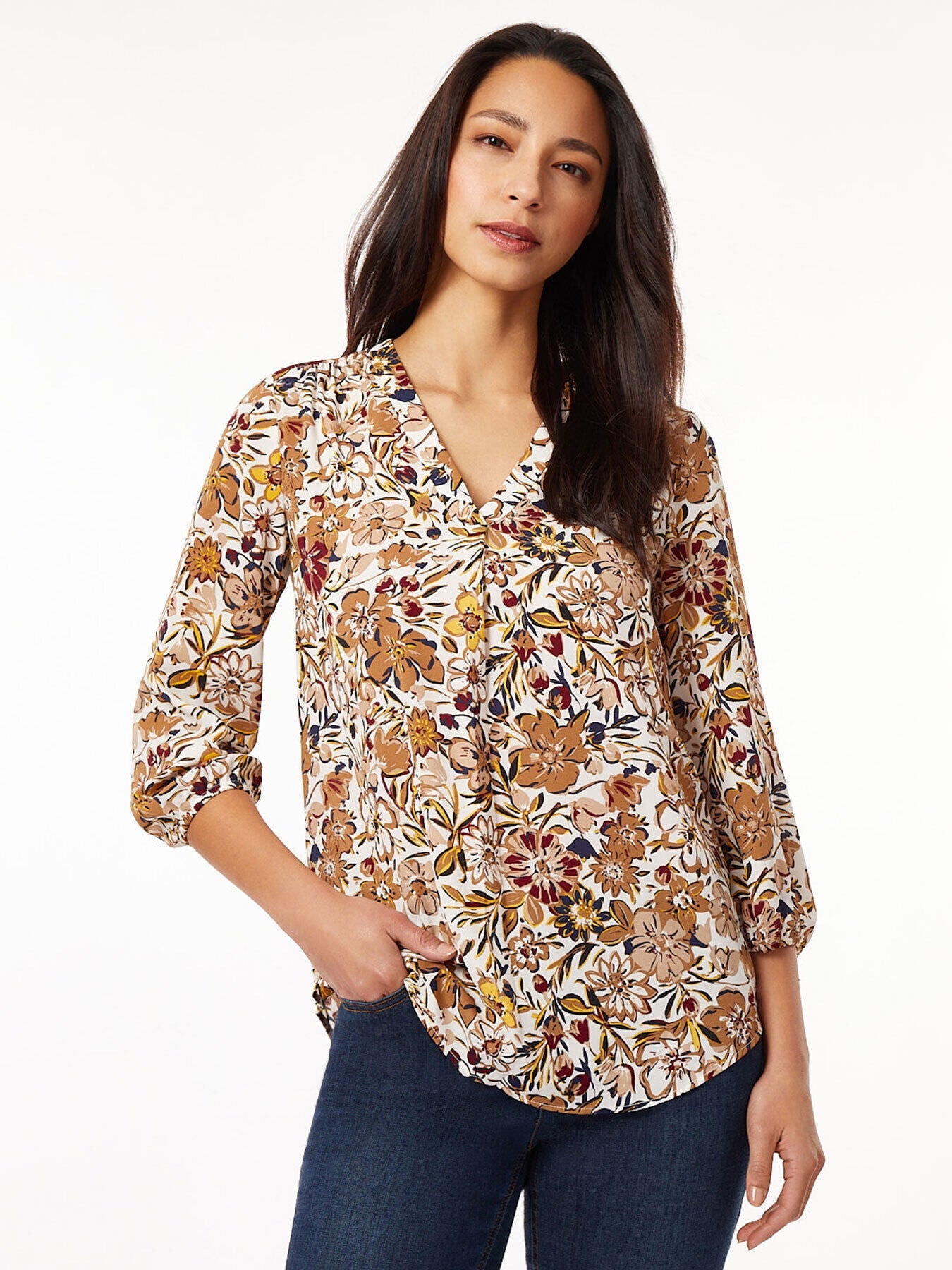 Шифоновая блузка Kelly с V-образным вырезом Jones New York, цвет jones white/caramel multi
Шифоновая блузка Kelly с V-образным вырезом Jones New York, цвет jones white/caramel multi