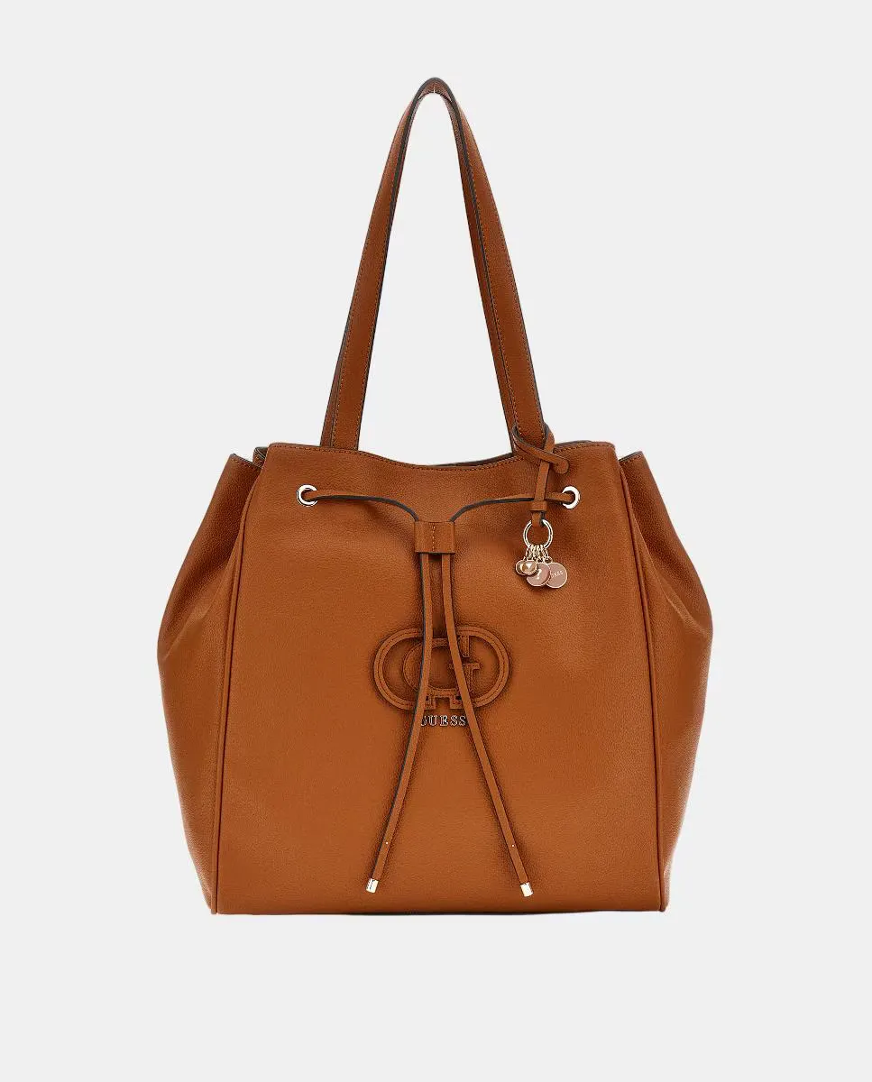 Сумка через плечо тоут с магнитной застежкой Guess, коричневый
Сумка через плечо тоут с магнитной застежкой Guess, коричневый