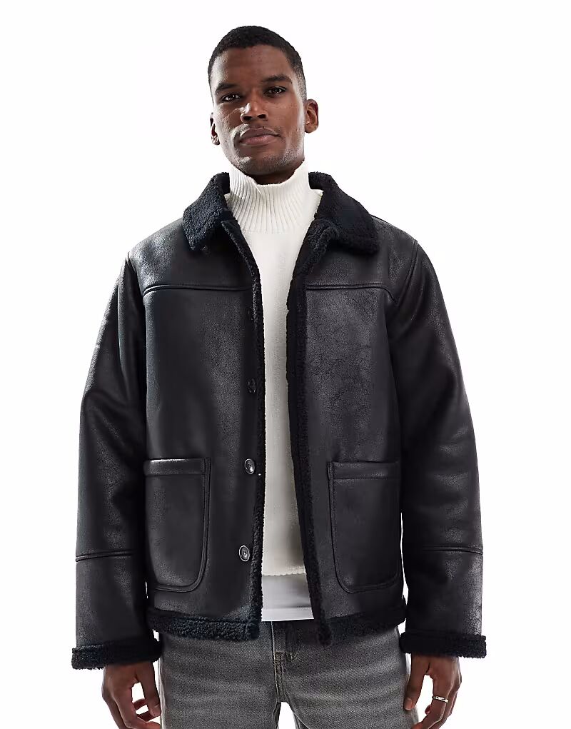 Куртка из искусственной овчины черного цвета Jack & Jones
Куртка из искусственной овчины черного цвета Jack & Jones