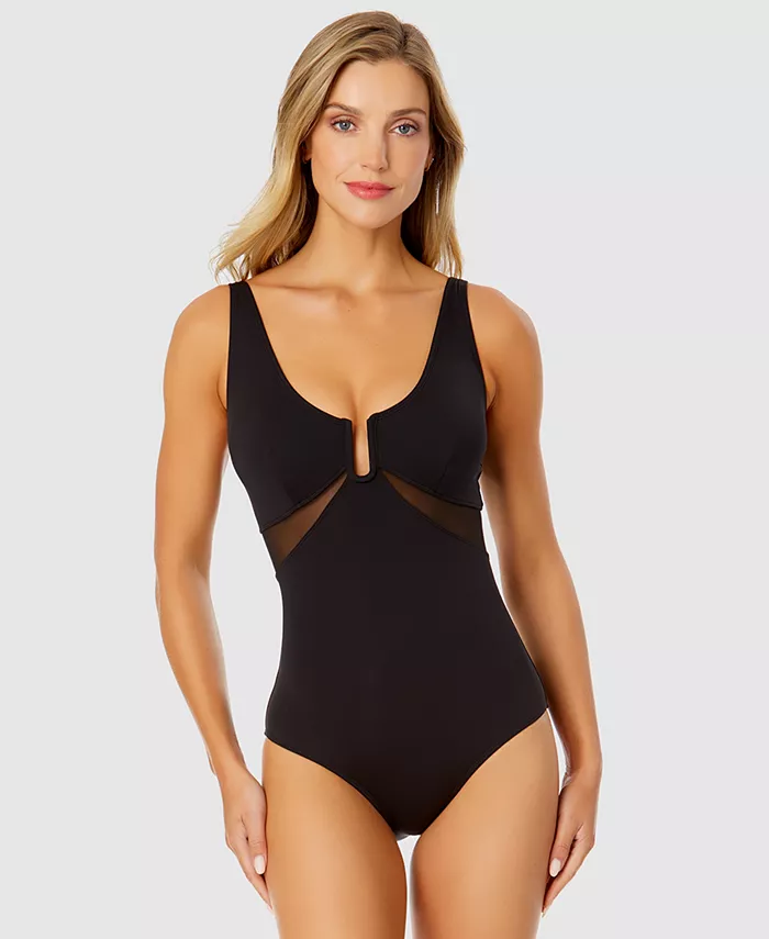 Женский цельный купальник U-Ring с сетчатыми вставками Anne Cole, черный
Женский цельный купальник U-Ring с сетчатыми вставками Anne Cole, черный