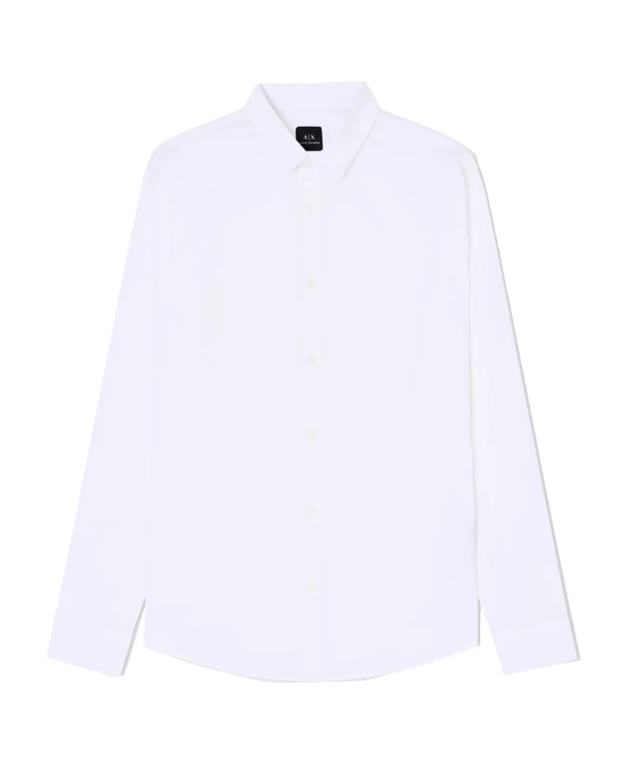 Приталенная рубашка из поплина Armani Exchange, белый
Приталенная рубашка из поплина Armani Exchange, белый