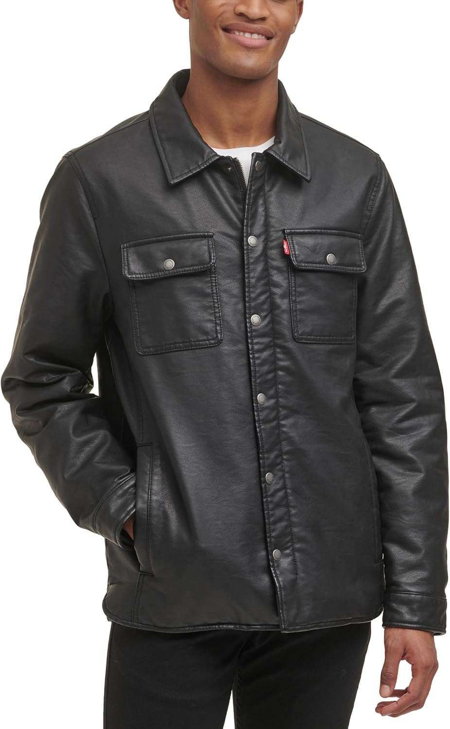 Мужская куртка Levi's из искусственной кожи с капюшоном и полировкой, New Black
Мужская куртка Levi's из искусственной кожи с капюшоном и полировкой, New Black
