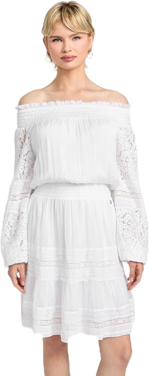 GUESS Женское платье Audrey Off Shoulder Mini, Pure White
GUESS Женское платье Audrey Off Shoulder Mini, Pure White