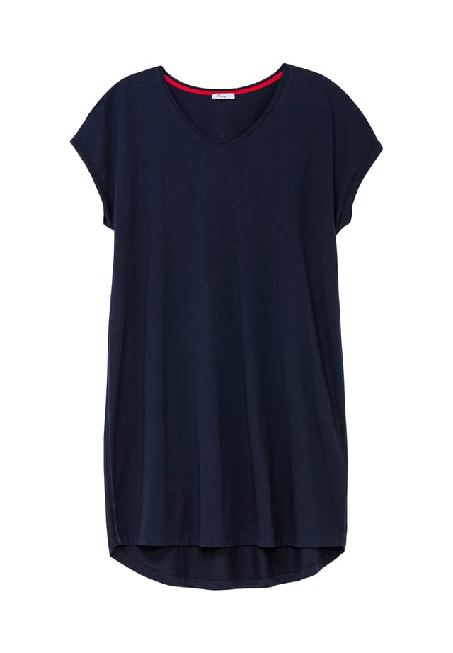 Платье-Рубашка свободного покроя с V-образным вырезом Sheego, синий
Платье-Рубашка свободного покроя с V-образным вырезом Sheego, синий