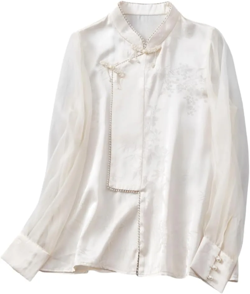 Женская блуза в китайском стиле с воротником стойкой и длинными рукавами Meufam
Женская блуза в китайском стиле с воротником стойкой и длинными рукавами Meufam