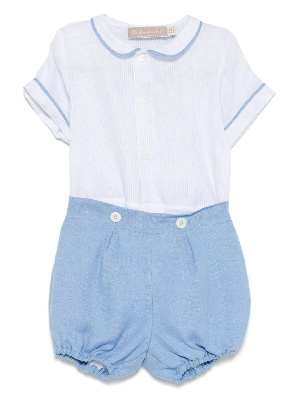 Комплект из футболки и полосатых шортов La Stupenderia, синий
Комплект из футболки и полосатых шортов La Stupenderia, синий