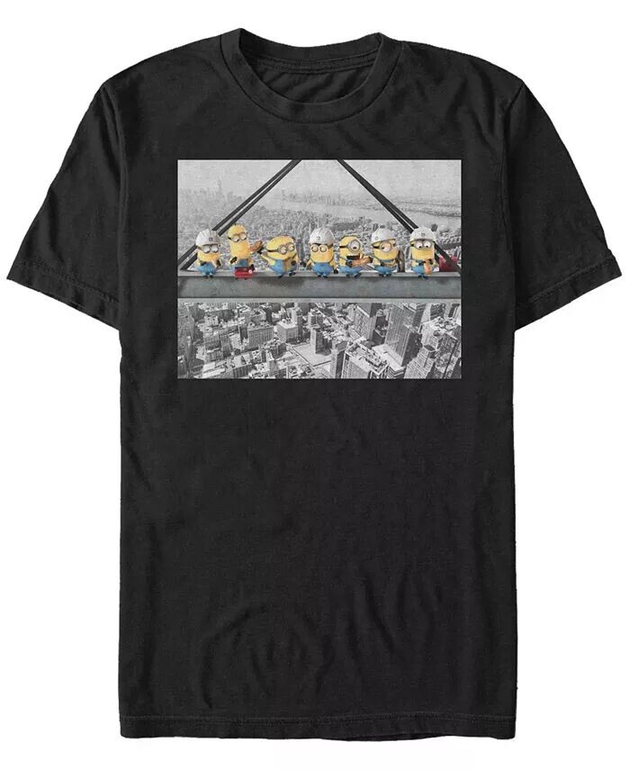Футболка с коротким рукавом «But First Lunch» для мужчин с героями мультфильмов «Миньоны» Fifth Sun, черный 
Футболка с коротким рукавом «But First Lunch» для мужчин с героями мультфильмов «Миньоны» Fifth Sun, черный