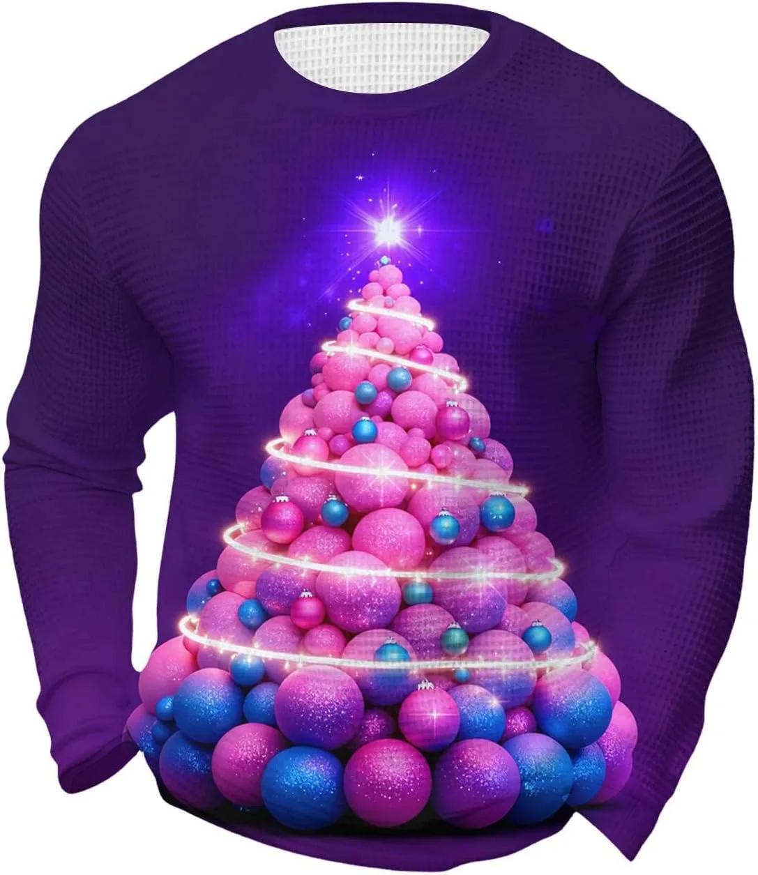 Мужской рождественский свитер с длинными рукавами, вязаный, с принтом в виде ёлки
Мужской рождественский свитер с длинными рукавами, вязаный, с принтом в виде ёлки