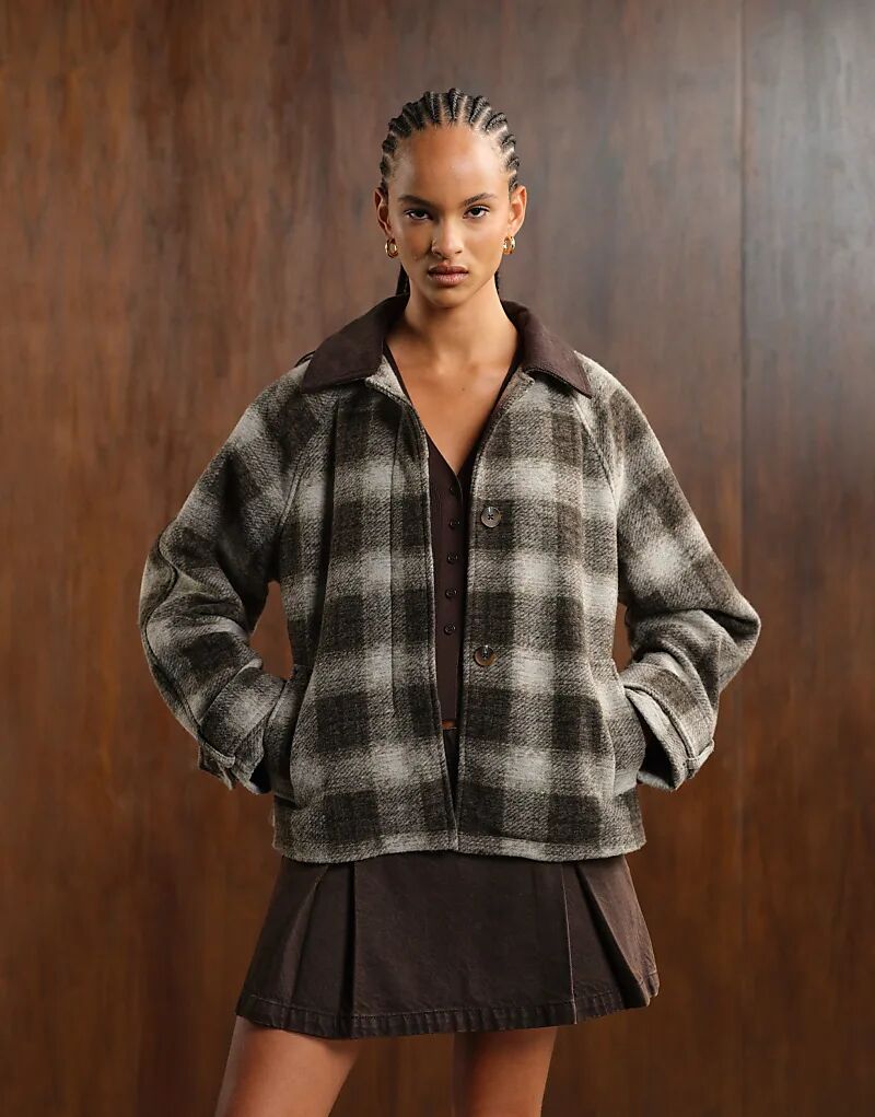 Куртка ASOS DESIGN с контрастным воротником в однотонную клетку
Куртка ASOS DESIGN с контрастным воротником в однотонную клетку