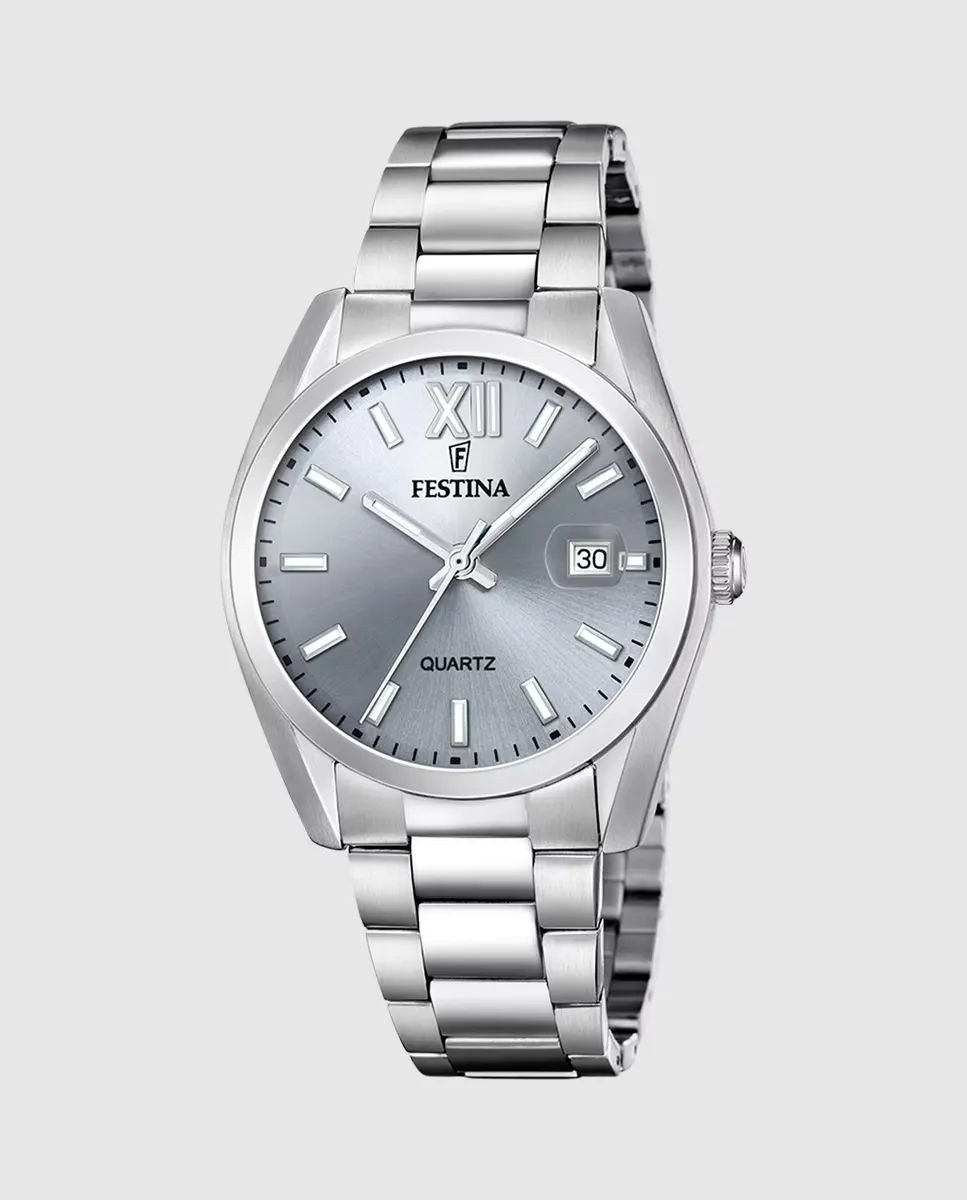 Мужские часы F20707/1 Acero Classico из серебристой стали Festina, серебрянный 
Мужские часы F20707/1 Acero Classico из серебристой стали Festina, серебрянный