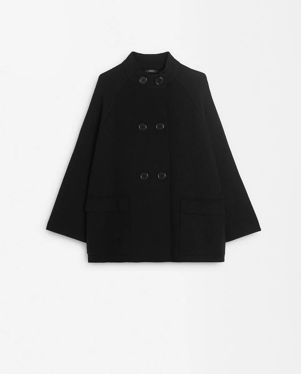 Женское вязаное пончо на пуговицах, однотонное Parfois, черный
Женское вязаное пончо на пуговицах, однотонное Parfois, черный