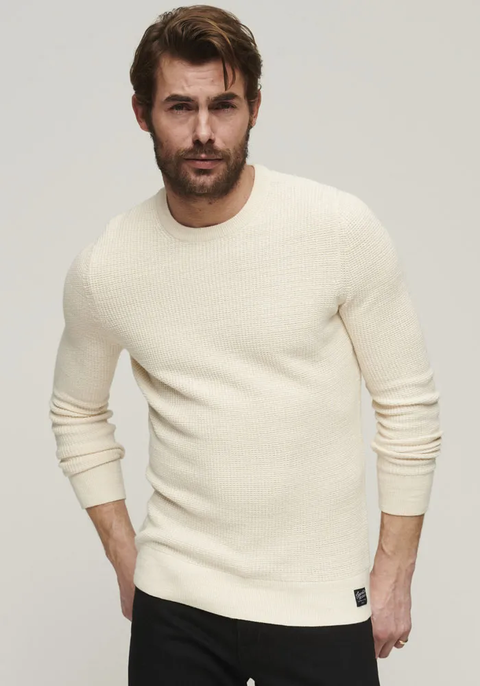 Вязаный свитер Superdry "TEXTURED CREW KNIT JUMPER" со структурированным вафельным узором, цвет Ecru Heather
Вязаный свитер Superdry "TEXTURED CREW KNIT JUMPER" со структурированным вафельным узором, цвет Ecru Heather