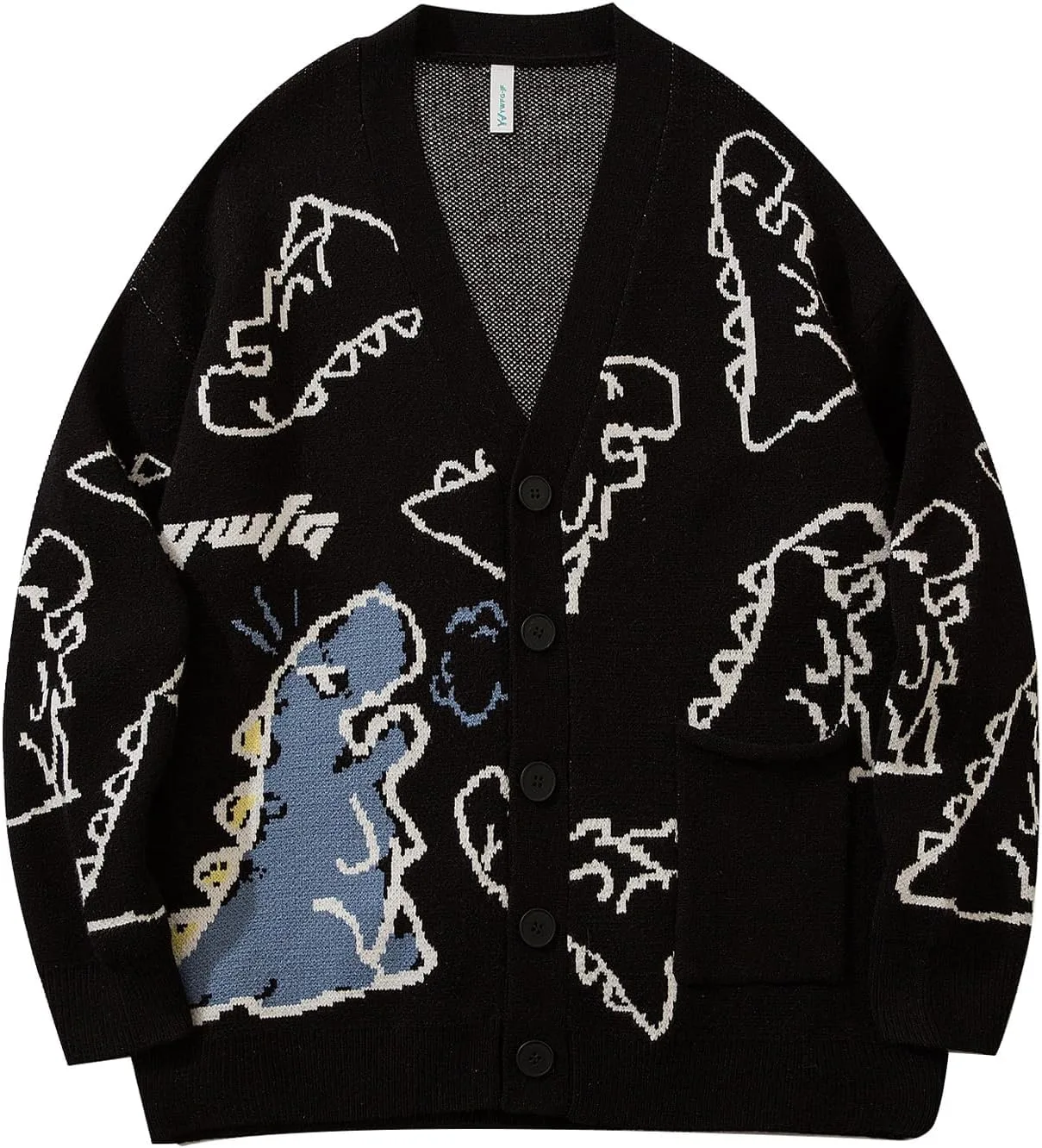 Flygo мужской свитер с динозавром, вязаный кардиган
Flygo мужской свитер с динозавром, вязаный кардиган