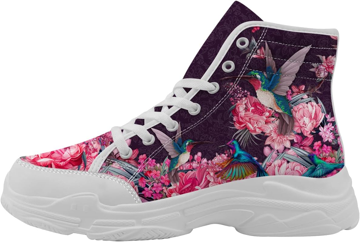 Женские высокие кеды с цветочным колибри, кружевные кроссовки на платформе из холста, подарок для мамы или жены Generic, 3108 Hummingbird Multicolor
Женские высокие кеды с цветочным колибри, кружевные кроссовки на платформе из холста, подарок для мамы или жены Generic, 3108 Hummingbird Multicolor