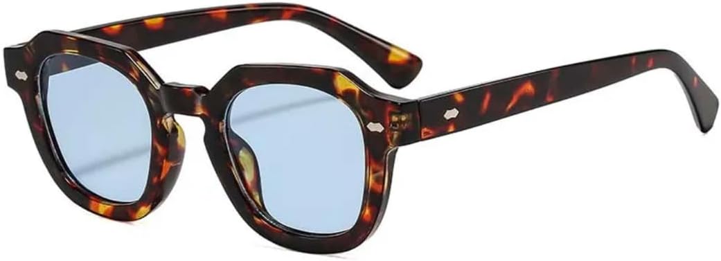 Солнцезащитные очки с защитой от УФ-излучения UV400 | Круглые линзы в стиле панк с заклепками | Для женщин и мужчин, для занятий спортом на открытом воздухе и вождения DSVIGF, Leopard-blue
Солнцезащитные очки с защитой от УФ-излучения UV400 | Круглые линзы в стиле панк с заклепками | Для женщин и мужчин, для занятий спортом на открытом воздухе и вождения DSVIGF, Leopard-blue