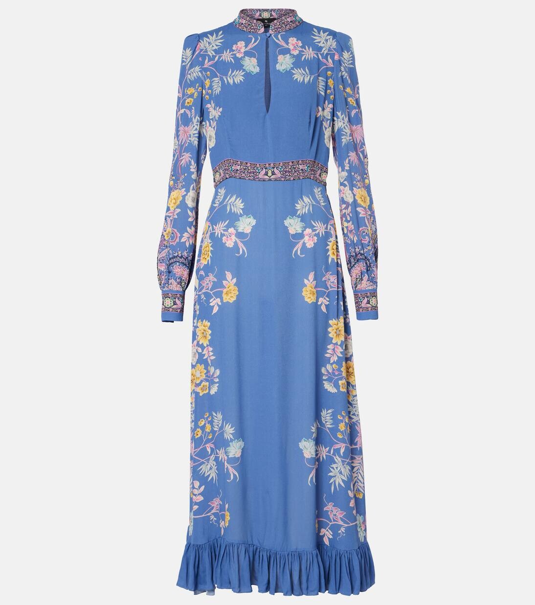 Платье миди с цветочным принтом Etro, синий
Платье миди с цветочным принтом Etro, синий