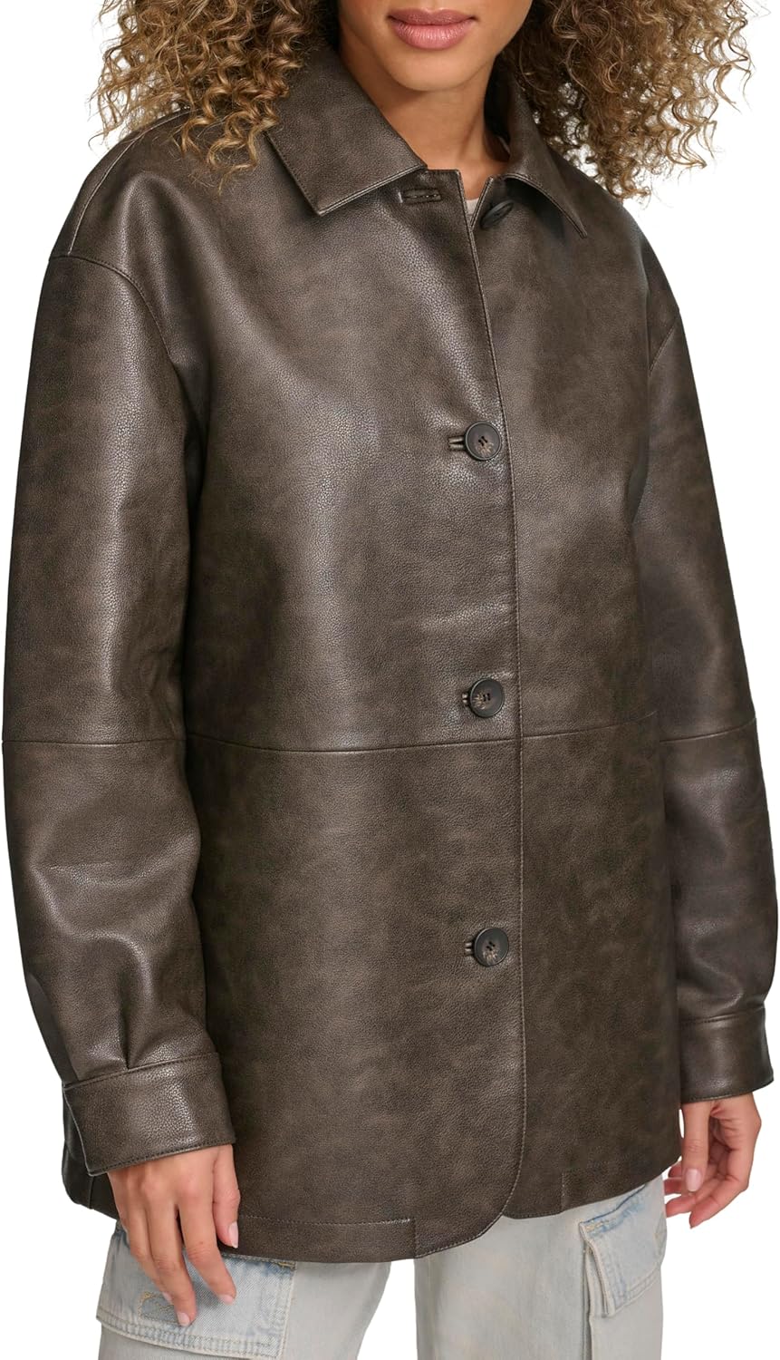 Levi's Женский приталенный блейзер из экокожи свободного кроя, Ash
Levi's Женский приталенный блейзер из экокожи свободного кроя, Ash