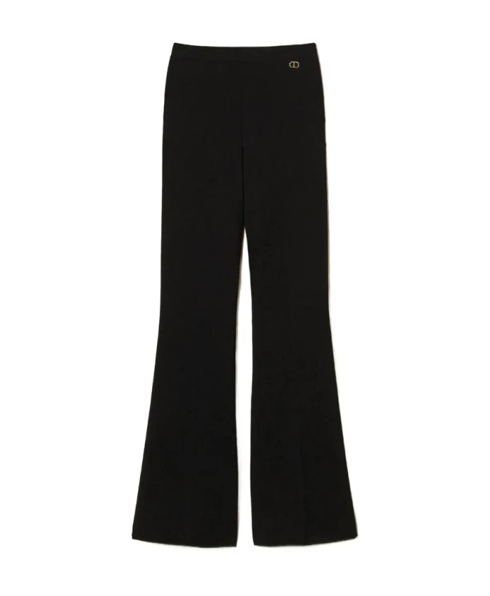 Расклешенные вязаные брюки Twinset, черный
Расклешенные вязаные брюки Twinset, черный
