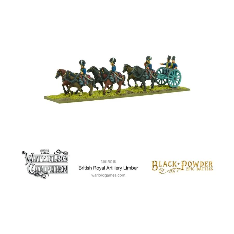 Передок британской королевской артиллерии, Black Powder - Epic Battles - The Waterloo Campaign (15mm)
Передок британской королевской артиллерии, Black Powder - Epic Battles - The Waterloo Campaign (15mm)