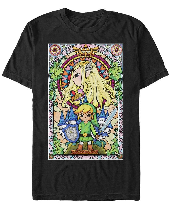 Мужская футболка Nintendo Legend of Zelda Wind Waker Link Regal Glass с короткими рукавами Fifth Sun, черный 
Мужская футболка Nintendo Legend of Zelda Wind Waker Link Regal Glass с короткими рукавами Fifth Sun, черный