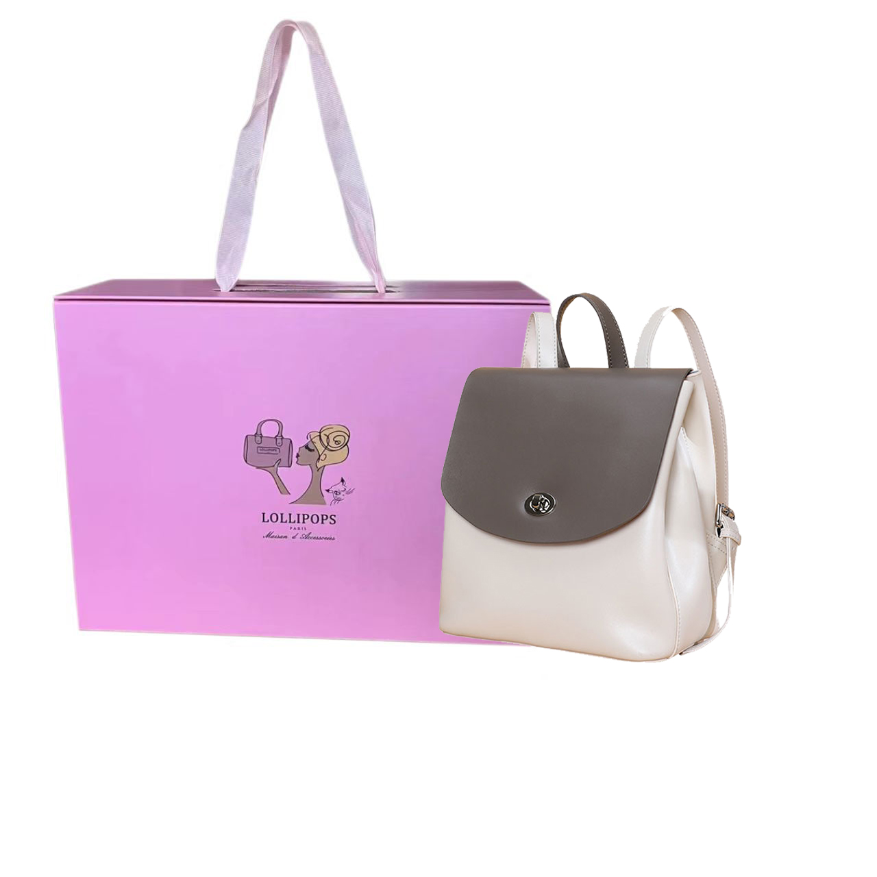 LOLLiPOPS Женский рюкзак из коровьей кожи серо-белый, Box
LOLLiPOPS Женский рюкзак из коровьей кожи серо-белый, Box