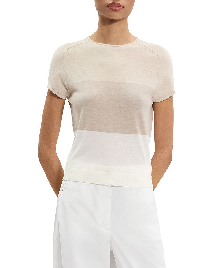 Футболка из мериносовой шерсти Theory, коричневый/бежевый
Футболка из мериносовой шерсти Theory, коричневый/бежевый