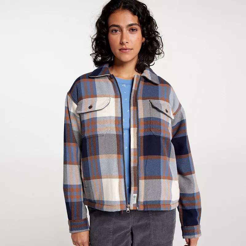 Женская куртка-рубашка на молнии на подкладке из шерпы Alpine Design, цвет Blue/Tan Summit Plaid
Женская куртка-рубашка на молнии на подкладке из шерпы Alpine Design, цвет Blue/Tan Summit Plaid
