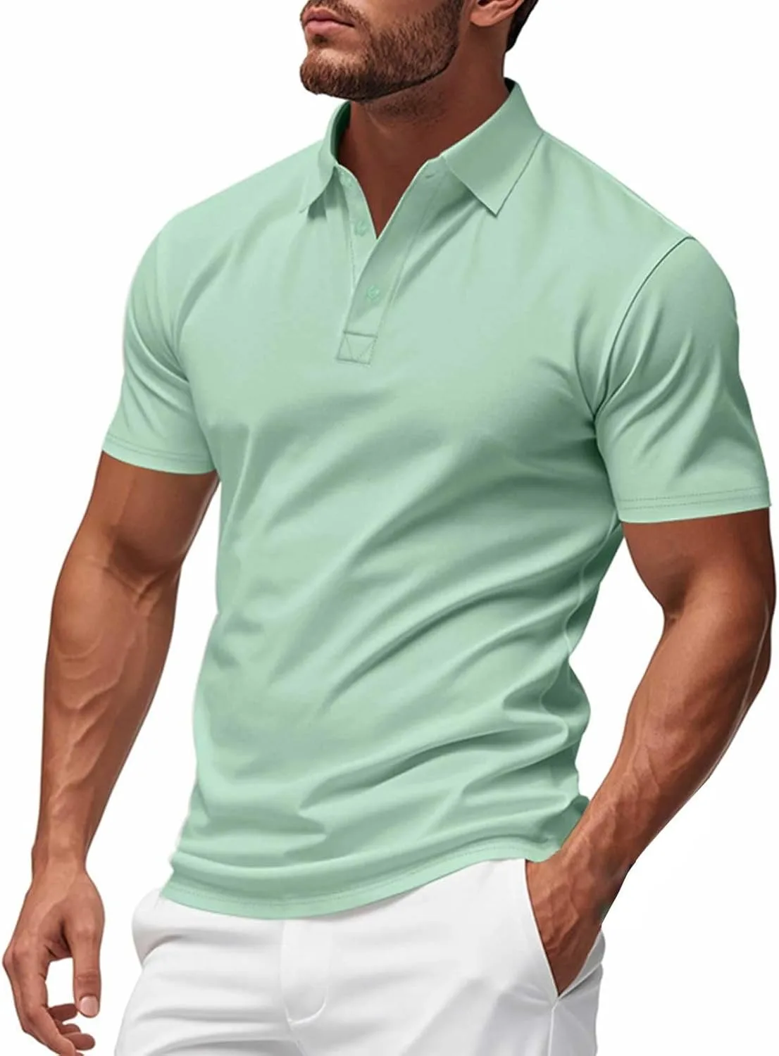 Мужская поло CRNTCEM Muscle Slim Fit с быстрой сушкой и эластичной тканью
Мужская поло CRNTCEM Muscle Slim Fit с быстрой сушкой и эластичной тканью