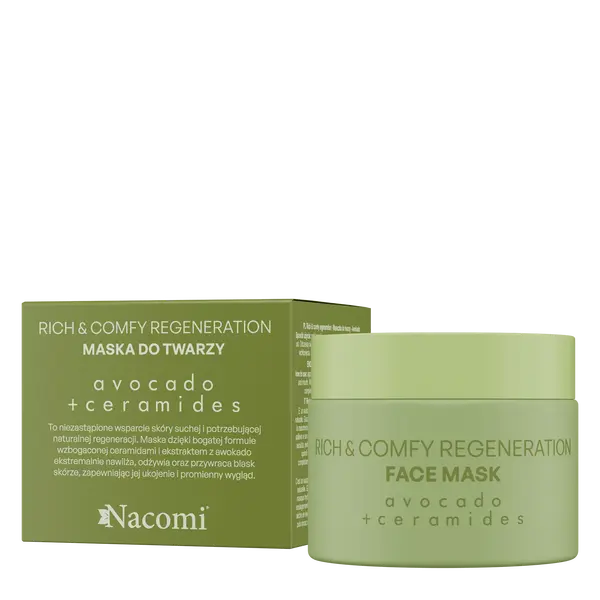 Регенерирующая маска для лица, 40 мл Nacomi Rich&Comfy regeneration avocado
Регенерирующая маска для лица, 40 мл Nacomi Rich&Comfy regeneration avocado