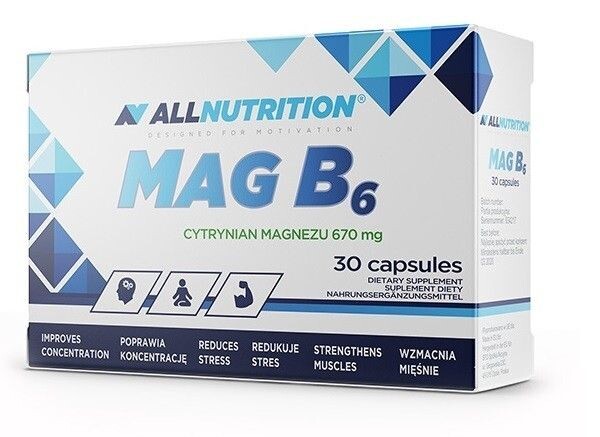 Allnutrition MAGB6 капсулы магния, 30 шт.
Allnutrition MAGB6 капсулы магния, 30 шт.