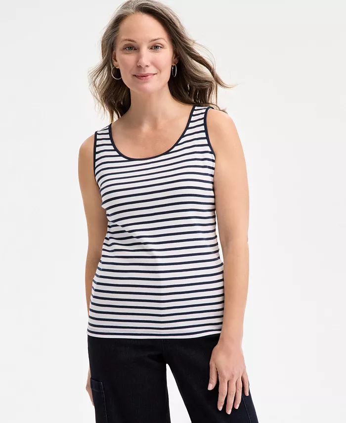 Женский топ с круглым вырезом из пима-хлопка Style & Co, синий
Женский топ с круглым вырезом из пима-хлопка Style & Co, синий