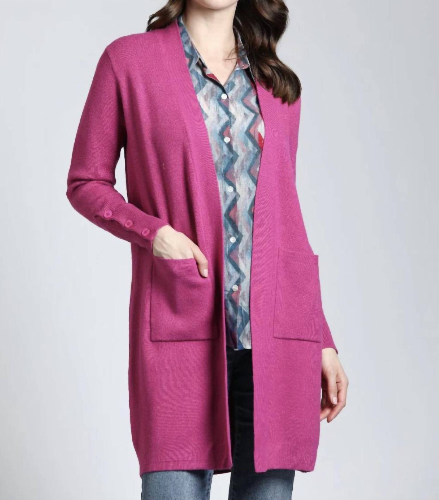 Кардиган с открытой передней частью в малиновом цвете APNY
Кардиган с открытой передней частью в малиновом цвете APNY