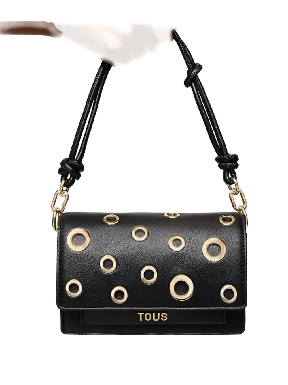 Сумка-сэтчел с люверсами TOUS, черный
Сумка-сэтчел с люверсами TOUS, черный